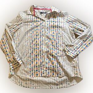 Bariloche Blouse Shirt Women’s Size EU 46 Geometric Abstract Made In Spain